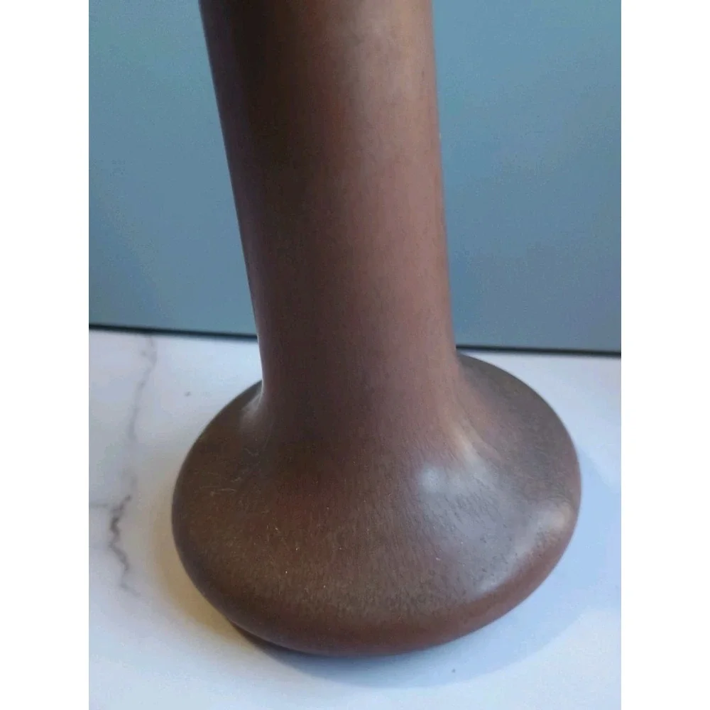 Vtg Hall Pottery‎ Vase Brown Matte Finish #631½ MCM 6.25